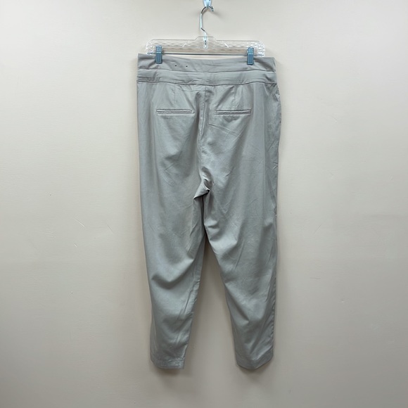 NWOT INC International Concepts High Rise Paperbag Tapered Leg Ankle Pant Tan 14 - Picture 5 of 9